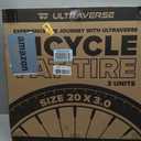 Ultraverse 20x4.0, 24x4.0, 26x4.0, 20x3.0, 26x3.0, 16x3.0, Inner Tube Set with Schrader Valve - Ideal for Mountain Bikes & E-Bikes with Fat Tires - Durable & Reliable 2 Pack with Tire Levers