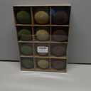 12 Pcs Velvet Christmas Balls Flocked Christmas Tree Hanging Ornaments Shatterproof Plastic Hanging Balls Decorations for Xmas Tree Party Home Holiday Decor (Brown, Green, Beige, 3.15 inch)