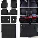 Floor Mats for 2025 2026 Mazda CX-50 (Only for Hybrid) & Cargo Mat & Backrest Mat,TPE All Weather Protection for CX50 Car Full Set Liner Covering The Backrest Accessories