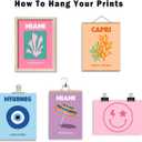 16 PCS Preppy Room Decor, Wall Art Prints for Bedroom, Travel Posters for Room Aesthetic, Wall Collage Kit Pictures for Living Room, Cute Dorm Gallery Home Decor, Preppy Stuff for Teen Girls (11"x14" Unframed, Light pink)