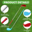 4 Pack Backyard Golf Club Set 36 Inch with 8 Balls & 8 Tees, Oversized 5.1x3.7in Clubheads for Beginners, Outdoor Plastic Bucket Golf Clubs for Families, Backyard Golf Game Gift
