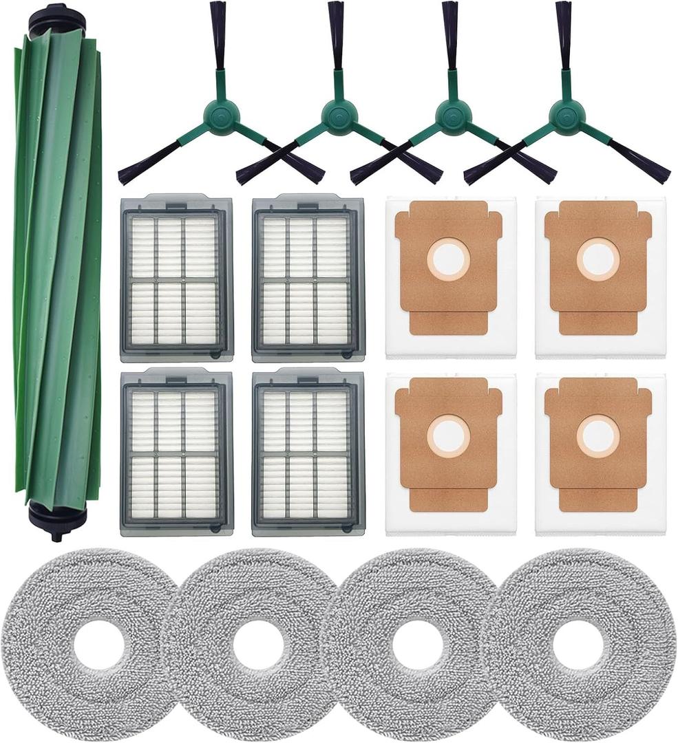 Neutop Replacement Parts Compatible with iRobot Roomba Plus 405/505 Combo Robot Vacuum Accessories with 1 Roller 4 Filter 4 Side Brush 4 Mop Pad 4 Dust Bag