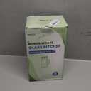 2 Quart (2 Liter 68 oz) Square Glass Pitcher with Lid and Spout, Water Pitchers with Handle for Fridge, Borosilicate Glass Carafe for Hot/Cold Drink, Large Jug for Iced Tea, Coffee,Juice,Milk,Beverage (67.6 Ounces, Clear)