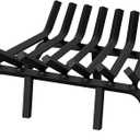 Fireplace Grate 21 Inch with 7 Support Legs, Solid Steel Heavy Duty Fireplace Log Holder, Fireplace Log Grate for Indoor Fireplace & Outdoor In-ground Firepit