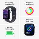 Apple Watch SE 3 [GPS 40mm] Smartwatch with Midnight Aluminum Case with Midnight Sport Band - S/M. Fitness and Sleep Trackers, Heart Rate Monitor, Always-On Display, Water Resistant