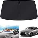 KUST Windshield Sun Shade for Lexus IS300/IS350/IS500/IS250/IS200t 2014-2026 Custom Fit Shade Accessories Foldable Sun Visor Protector Blocks UV Rays Keep Car Cooler (NOT for Lexus RX, ES)
