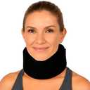 Vive Cervical Collar Neck Brace for Neck Pain and Support for Women & Men - Soft Foam Brace for Pain Relief - Comfortable Corrector Wrap for Posture, Sleeping, Radiculopathy, & Spine (Black, 3 inch)