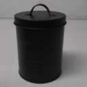 Amici Pet Retro Metal Storage Canister Treats Jar, 72 Fluid Ounces, Matte Black