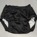 AQX Adult Diaper Cover for Incontinence, Waterproof Plastic Pants, 4XL, Bla