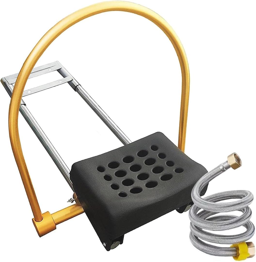 Water Circulation Hair Head Spa Equipment with Pillow, Water Circulation Frame Rack with 39.37" 304 Stainless Steel Water Hose, Shampoo Bed Accessories, for Hair Salon Massage Shower (Black)