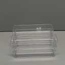 STORi SimpleSort 6-Piece Stackable Clear Drawer Organizer Set | 9" x 3" x 2" Rectangle Trays | Narrow Makeup Vanity Storage Bins and Office Desk Drawer Dividers | Made in USA