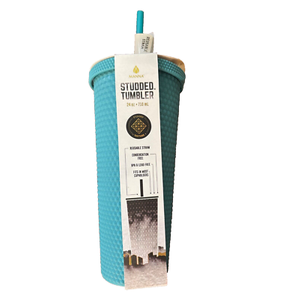 Manna Teal Rubberized Studded Tumbler 24 fl oz