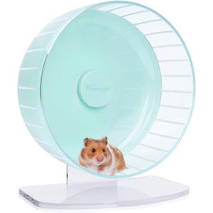 Niteangel Super-Silent Hamster Exercise Wheels: - Quiet Spinner Hamster Running Wheels with Adjustable Stand for Hamsters Gerbils Mice Or Other Small Animals (L, Mint Green)