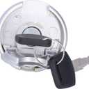 Keenso Fuel Gas Tank Cap,Stainless Steel GY6 Fuel Cap with Key Locking Fuel Tank Cap Replacement for RUCKUS,ROKETA,KAZUMA