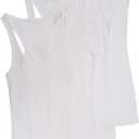 Zenana Outfitters 2 Pack Womens Basic Ribbed Racerback Tank Top, White, S