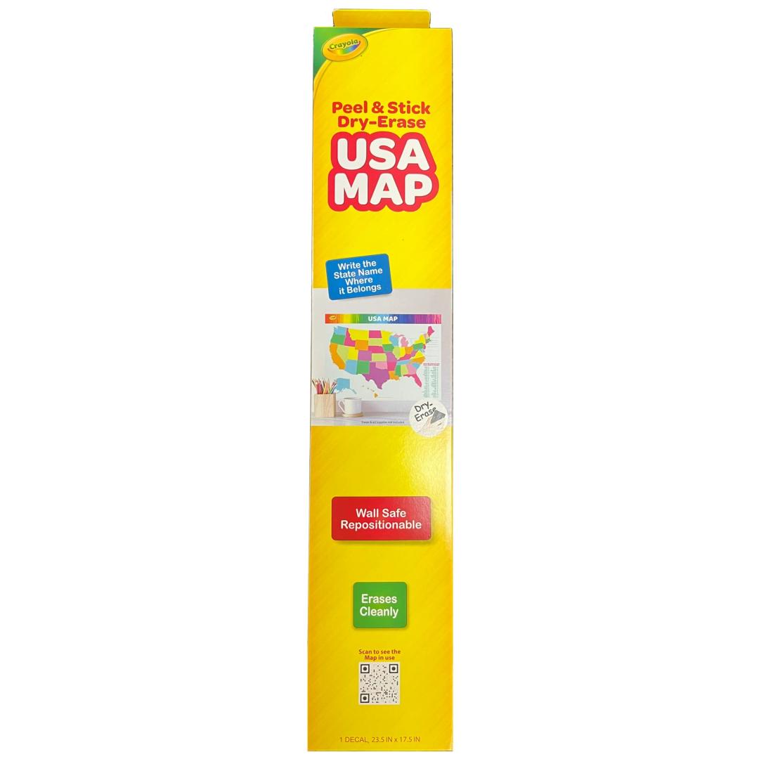 Crayola Dry-Erase USA Map, 23-1/2" x 17-1/2"