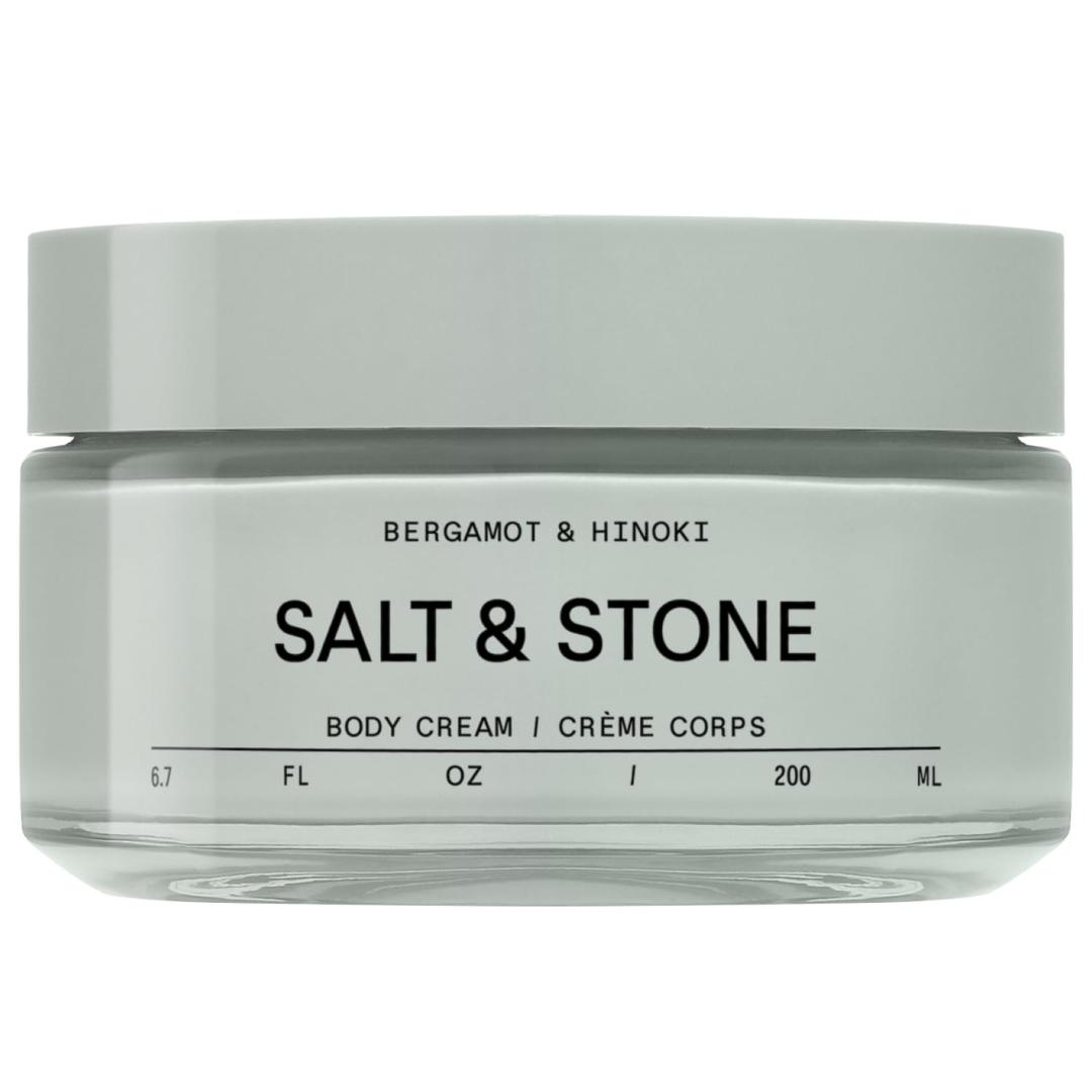 Salt & Stone Body Cream | Hydrating Formula with Seaweed Extracts, Spirulina & Squalane | Deep Hydration, Skin Barrier Support & Healthy Glow | For all Skin Types | Bergamot & Hinoki 6.7 fl oz