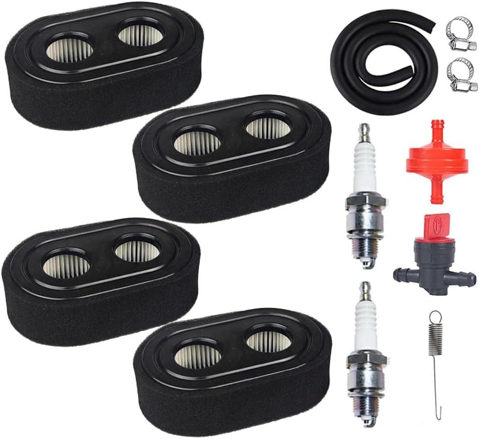 2 x 593260 Air Filter with Pre-Filter Kit (12PCS) Compatible with Briggs and Stratton 4247 5432 5432k 09P00 09P702 550E 500EX 550EX 625 575EX Series Engine - Lawn Mower Air Cleaner 593260 798452 334404