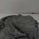 Wemore Sherpa Fleece Weighted Blanket for Adult, 15 lbs Dual Sided Cozy Fluffy Heavy Blanket, Ultra Fuzzy Throw Blanket with Soft Plush Flannel Top, 48 x 72 inches, Grey on Both Sides