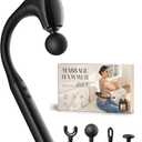 FVZ Massage Gun with Upgraded Extension Handle, 10MM Massage Gun Deep Tissue, Back Massager, Muscles/Neck/Shoulders/Waist/Legs Massager Portable for Pain Relief, Gifts for Men (Black)