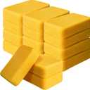 Tioncy 12 Pcs Large Sponges Bulk 7.5 x 5.5 x 1.9 Inch Grouting Car Wash Foam Cleaning and Washing Sponge Commercial Foam Large All Purpose for Cleaning Dishes Car Tile Bike (Yellow)