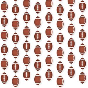 Faccito 8 Pcs Sports Party Banners Sports Theme Party Hanging Decorations Paper Garland for Teens Balls Birthday Baby Shower Home Classroom Supplies Decor(Football)
