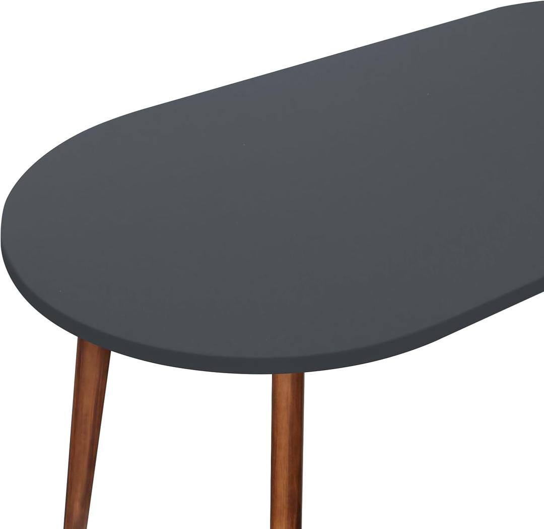 NEWISHER Fitted Oval Tablecloth 48 x 68 Inch Elastic Table Cloth, Stretch Spandex Table Cover Grey Washable Polyester Top Cap Cover for Dining Picnic Camping Indoor and Outdoor