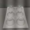 6 Pack Mini Glass Cake Plate, 4'' Dainty Glass Cake Serving Platter, Clear Dessert Display Stand Cat Bowl for Chocolate, Cupcake, Fruit, Wedding, Birthday, Dishwasher Safe