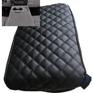 it's us Center Console Armrest Cover for Ford F150 (20152024) 40/20/40 Jump Seat, Fits F250 F350 F450 20172025, Waterproof Synthetic Leather Console Lid Protector, Black