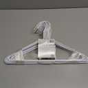 20 PC Vinyl Coated Heavy Duty Wire Cloth Hanger Plastic Coated Steel Coat Hanger Hook - White Color 16" (40.5Cm) Wide