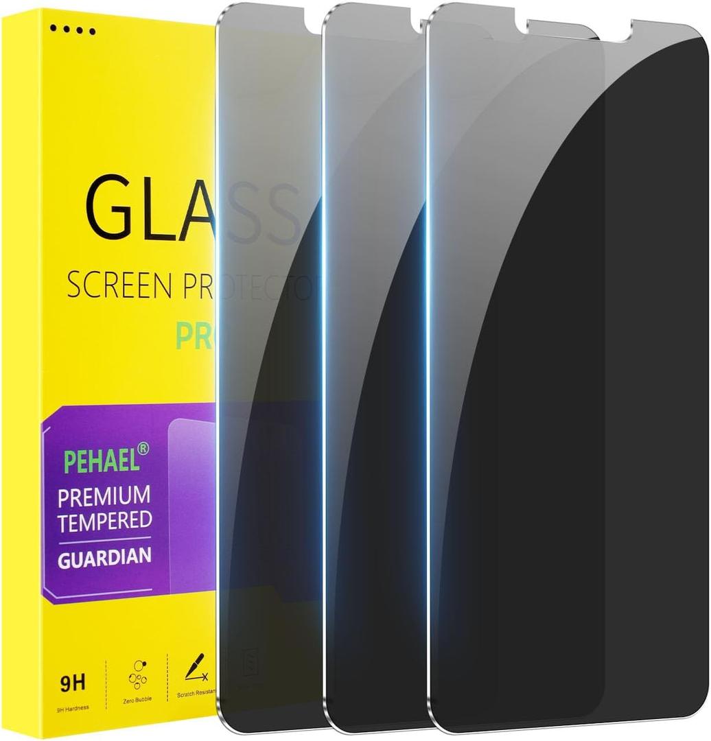 PEHAEL 3 Pack for iPhone 11/iPhone XR Privacy Screen Protector Anti-Spy Tempered Glass Film 9H Hardness Easy Installation Bubble Free [6.1 inch]
