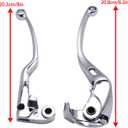 CBR Motorcycle Replacement Brake Clutch Hand Lever Compatible with Honda CBR600RR 2007-2024 53182MEE000 53170MEL006(Silver)