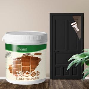 Waterbased Furniture Paint, Matte Finish for Cabinets, Doors, Tables, and Dressers Refinishing - With Tools, 16 Fl.Oz (Black)