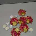 Handmade Tealight Candle Holders for Diwali Decoration,Home Decor Gifts Items/Diya for Home Office Pooja,Durga Puja Gift Sets (Lotus, Pack of 6)