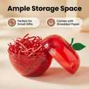10 Sets Large Plastic Apple Containers for Teacher Appreciation Gifts Red Apple Shaped Candy Jar with Thank You Cards, Apple Ribbon Raffia for Teacher Appreciation Week & Graduation Party Decoration