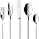 Villeroy & Boch NewWave 17-Piece Flatware Set, Service for 4, 18/10 Stainless Steel Utensils, Dishwasher Safe