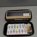 Mexican Train Dominoes Set with 91 Number Tiles, 4 Wooden Racks, Double 12 Dominoes Game Set for Family Fun, Parties, and Travel