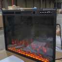 ZAFRO 34 Electric Fireplace Insert with Touch Screen,Realistic Flame and Firewood,Fireplace Heater with Remote,Automatically Adjustable Flame and Logs Color,8 H Timer,750/1500W