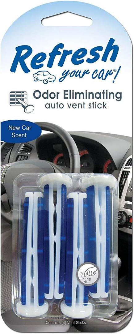 Refresh Your Car! E300888702 Auto Vent Stick, New Car, 4 Per Pack