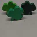 St. Patrick's Day Shamrock Decorations, Wooden Saint Patrick Day Tiered Tray Decor Set of 6, Green Clover Table Top Decoration for Home, Shelf, Door, Office Party (Retro)
