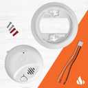 First Alert BRK Smoke Alarm, Interconnect Hardwire Detector with 10-Year Battery Backup, SMI105-AC, 3-Pack