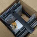 Invisible Floating Bookshelf for Wall, 8 Tier Vertical Spine Book Tower Wall Mounted, Heavy-Duty Metal Book Organizers for Home Office, 4 Pack Black