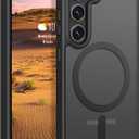 Rayboen for Samsung Galaxy S23 Case Magnetic, [Compatible with Magsafe] Protective Skin Feel Matte Phone Cover for Samsung S23 with Semi-Clear Hard Back & Soft Edge, Matte Black