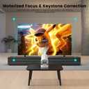 Electric FocusMini Projector, Projector 4K 1080P Support, Video Projector with Wifi and Bluetooth, Upgrade Smart Proyector, 5w Speaker, Auto Keystone Correction 35"-130" Screen HY300 Plus