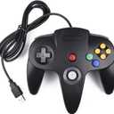 KIWITATA Classic N64 USB Controller, Retro N64 Remote Wired Joystick Game Pad Emulator Controller for Windows XP 7 8 11 & MAC Raspberry Pi 3
