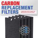 LifeSupplyUSA Carbon Filter Replacement Compatible with Rabbit Air BioGS SPA-421A & SPA-582A Air Purifiers (5-Pack)