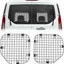 MELIPRON Van Rear Window Security Screen Fit for Ford Transit Connect 2014+ Rear Door, Heavy-Duty Alloy Steel Mesh, Driver & Passenger Side Van Window Guards, 2 Pieces Anti-Theft Easy Self-Install