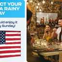 Garnetics Outdoor TV Cover 65 Inch Waterproof, TV Enclosures with Smart Shield Screen Protectors, Ideal for Outdoor Use, Moving, and Storage - US Flag