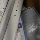 Kids Desk and Chair Set, Height Adjustable Children School Study Desk with Tilt Desktop, Bookstand, LED Lamp, Metal Hook and Storage Drawer for Boys Girls, Grey