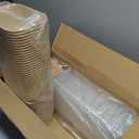 55 Pack 25 oz Disposable Paper Bowls with Lids Meal Prep Containers, 25.3oz 55 Sets